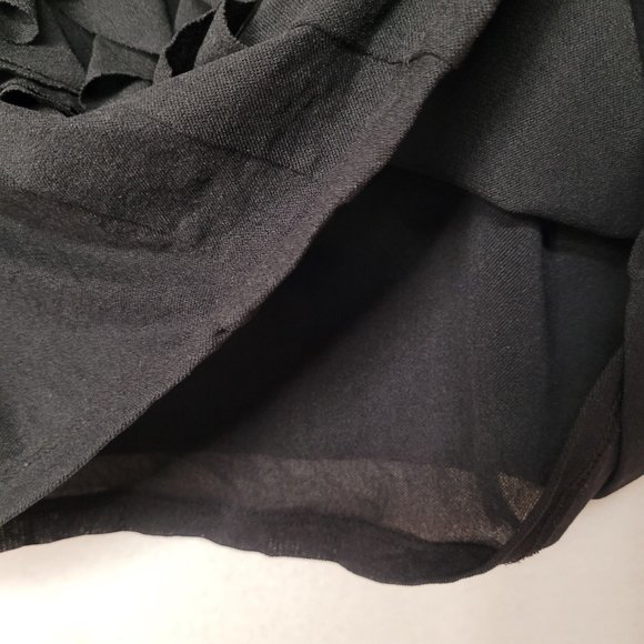 Chicos size 0 Black Ruffle Tank Top - Picture 3 of 6